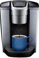 ☕ keurig k-elite coffee maker: single serve k-cup pod brewer with iced coffee capability - brushed silver logo