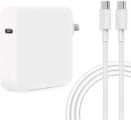 61w usb c power adapter charger, wall charger for macbook pro/air, type c interface charging logo