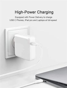 img 1 attached to 61W USB C Power Adapter Charger, Wall Charger for MacBook Pro/Air, Type C Interface Charging