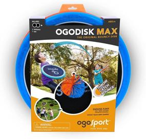 img 3 attached to OgoDisk Max XL Disc Set - Large 16 Inch Disks with OgoSoft Rubber Ball - Outdoor Bouncy Disc 🏓 Game for Lawn & Pool - Throw, Toss & Catch - Kids & Adults 4+ - Boost Your Outdoor Fun Experience!