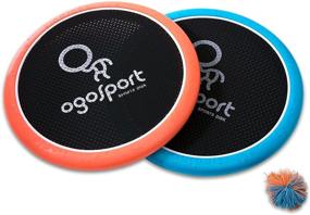img 4 attached to OgoDisk Max XL Disc Set - Large 16 Inch Disks with OgoSoft Rubber Ball - Outdoor Bouncy Disc 🏓 Game for Lawn & Pool - Throw, Toss & Catch - Kids & Adults 4+ - Boost Your Outdoor Fun Experience!