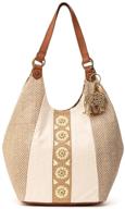 sakroots straw shopper tobacco batik women's handbags & wallets and top-handle bags logo