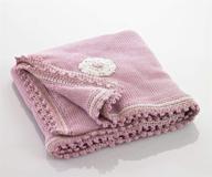 organic baby blanket dusky pink logo