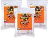 gorilla clear hot glue sticks - full size, 4 inches x 0.43 inches, 30 count (pack of 3) logo