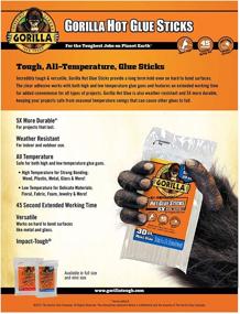 img 2 attached to Gorilla Clear Hot Glue Sticks - Full Size, 4 inches x 0.43 inches, 30 Count (Pack of 3)