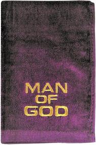 img 1 attached to Burgundy & Gold Swanson Christian Pastor Towel - Man of GOD