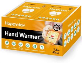 img 4 attached to Happyday Hand Warmer 10 Hour – 40 Individual Disposable Warmers (Large Size: 4.3” x 3.9”) – Instant and Long-lasting Heat!