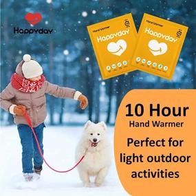 img 3 attached to Happyday Hand Warmer 10 Hour – 40 Individual Disposable Warmers (Large Size: 4.3” x 3.9”) – Instant and Long-lasting Heat!