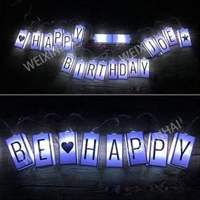 img 2 attached to 🔆 Seddex LED Letter Light Box Rope Lights - 78.7in 20led Outdoor String Lights - Happy Birthday Banner Holiday Decoration - Battery Powered Box String Lights (LH33)