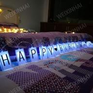 🔆 seddex led letter light box rope lights - 78.7in 20led outdoor string lights - happy birthday banner holiday decoration - battery powered box string lights (lh33) логотип