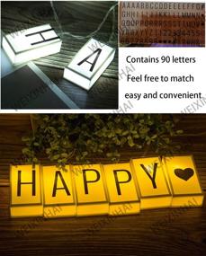 img 1 attached to 🔆 Seddex LED Letter Light Box Rope Lights - 78.7in 20led Outdoor String Lights - Happy Birthday Banner Holiday Decoration - Battery Powered Box String Lights (LH33)