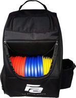 🎒 fit active sports disc golf bag with 28 frisbee set capacity - lightweight and durable travel backpack with 2 side pockets for accessories and water bottle holder логотип