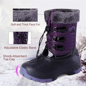 img 3 attached to 🥾 Waterproof Winter Snow Boots for Boys and Girls by Nova Mountain