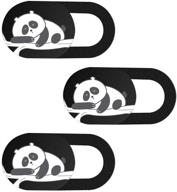 🐼 sireg панда черный сдвижной накладной шторкой для веб-камеры - ултратонкий - защитите свою конфиденциальность и безопасность на ноутбуке, планшете, компьютере, пк и смартфоне - включает 3 штуки с надежным клеем. логотип