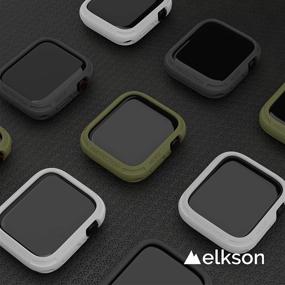 img 2 attached to Чехол-бампер для Apple Watch серии 6 SE 5 4 от elkson, зеленый, 44 мм, серия Quattro для защиты от падений, прочный защитный чехол военного уровня из гибкого ударопрочного материала TPU для iWatch 44 мм.