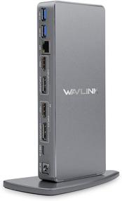 img 4 attached to 🔌 WAVLINK Universal Laptop Docking Station: Dual 4K@60Hz & Single 5K@60Hz Display, 2xHDMI & Display Port, 6 USB 3.0, Gigabit Ethernet, Audio - Windows & Chrome OS Compatible