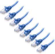 провод cable matters 8-pack snagless short cat5e ethernet cable - синий 3 фута - набор для быстрых сетевых подключений логотип