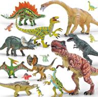 gizmovine educational 🦖 triceratops & velociraptor dinosaurs set logo