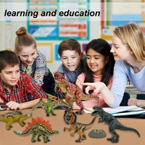 img 1 attached to Gizmovine Educational 🦖 Triceratops & Velociraptor Dinosaurs Set