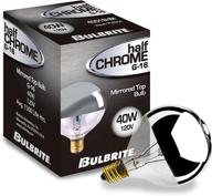 💡 bulbrite half chrome 40w globe shape bulb - 40g16hm logo