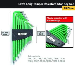 img 3 attached to 🔧 Quality Titan 12715 Extra-Long Arm Tamper Resistant Star Key Set - 13 Piece, Green: Ultimate Tools for Precision Tasks