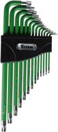 🔧 quality titan 12715 extra-long arm tamper resistant star key set - 13 piece, green: ultimate tools for precision tasks logo