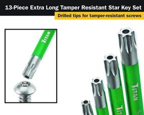 img 1 attached to 🔧 Quality Titan 12715 Extra-Long Arm Tamper Resistant Star Key Set - 13 Piece, Green: Ultimate Tools for Precision Tasks