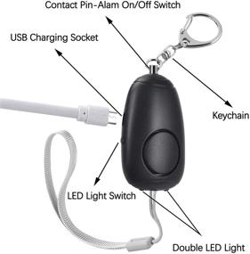 img 1 attached to Rechargeable SafeSound Keychain for KSKPP Self Defense