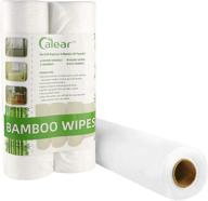 🌿 bamboo kitchen towels - eco-friendly biodegradable reusables - machine washable & strong - 2 rolls (30 large thick sheets each) - equivalent to 6 months of towels! logo