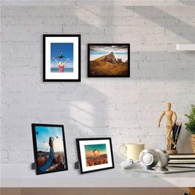 img 1 attached to 🖼️ Beyond Your Thoughts 9x12 Real Wood + Real Glass Black Picture Photo Frame - Wall Mountable - Top-Mounting Hardware Included (1 Pack)