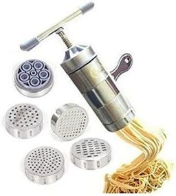 img 2 attached to Stainless Steel Manual Noodles Press Machine Pasta Maker - Newcreativetop with 5 Noodle Mould