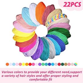 img 3 attached to 🧣 Versatile 22-Piece Stretch Turbans: Stylish Beanie Headwraps in Assorted Colors for Women & Girls