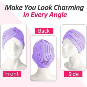 img 1 attached to 🧣 Versatile 22-Piece Stretch Turbans: Stylish Beanie Headwraps in Assorted Colors for Women & Girls