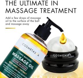 img 1 attached to 💆 Premium Sore Muscle Massage Oil - Natural Soothing Relief for Muscle and Joint Aches with Arnica Extract, Peppermint, Chamomile, and Lavender Oil + Massage Ball Roller