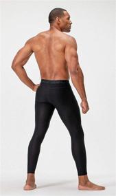 img 2 attached to 👖 Performance-Enhancing DEVOPS 2-Pack Men's Compression Pants: Athletic Leggings with Convenient Pocket/Non-Pocket Options