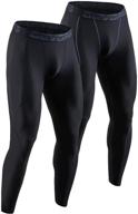 👖 performance-enhancing devops 2-pack men's compression pants: athletic leggings with convenient pocket/non-pocket options логотип