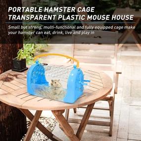 img 3 attached to 🐹 Premium Hamster Habitat: All-in-One Rat, Gerbil, and Hamster Cage with Accessories - Wheel, Bedding, Toys, Water Bottle, Food Dish, and Hideout