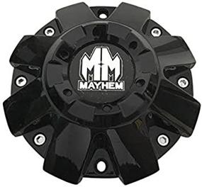 img 2 attached to Центральная крышка колеса Mayhem Wheels C108103B-CAP черного цвета: изящное и стильное дополнение к вашему автомобилю.