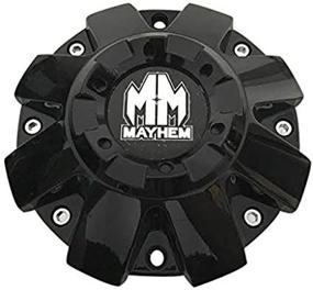 img 3 attached to Центральная крышка колеса Mayhem Wheels C108103B-CAP черного цвета: изящное и стильное дополнение к вашему автомобилю.