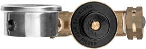 img 2 attached to 🚰 Lead-free Adjustable Water Pressure Reducer Valve Renator M11-0660R with Gauge and Inlet Screened Filter for RV Campers - Brass