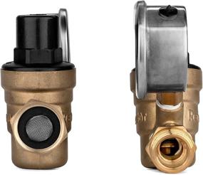 img 3 attached to 🚰 Lead-free Adjustable Water Pressure Reducer Valve Renator M11-0660R with Gauge and Inlet Screened Filter for RV Campers - Brass