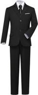 visaccy slim fit boys' suits: perfect ring bearer outfit for dressy occasions logo