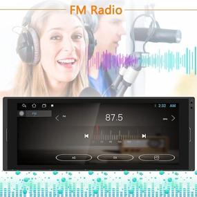 img 1 attached to 🚗 Камечо Автомагнитола Single Din с радиоприемником FM и Bluetooth, 6.9-дюймовым разделенным экраном HD 1 Din автомагнитолой, Mirror Link, WiFi, GPS, задней камерой, SWC, FM автомагнитолами.