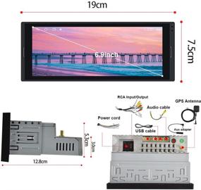 img 3 attached to 🚗 Камечо Автомагнитола Single Din с радиоприемником FM и Bluetooth, 6.9-дюймовым разделенным экраном HD 1 Din автомагнитолой, Mirror Link, WiFi, GPS, задней камерой, SWC, FM автомагнитолами.