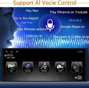 img 2 attached to 🚗 Камечо Автомагнитола Single Din с радиоприемником FM и Bluetooth, 6.9-дюймовым разделенным экраном HD 1 Din автомагнитолой, Mirror Link, WiFi, GPS, задней камерой, SWC, FM автомагнитолами.