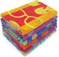 🏖️ kaufman terry beach & pool towel - assorted colors (6 pack) - 30in x 60in: premium quality for beach & pool fun! logo
