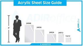 img 1 attached to 🌧️ AdirOffice Acrylic Plexiglass Sheet: Premium Weatherproof Raw Materials for Plastics