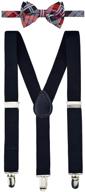 👔 retreez boy's tartan plaid woven pre-tied bow tie set with suspender logo