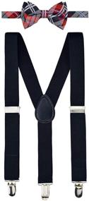 img 4 attached to 👔 Набор готового галстука и подтяжек для мальчика Retreez в клетку