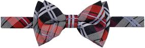 img 3 attached to 👔 Retreez Boy's Tartan Plaid Woven Pre-Tied Bow Tie Set with Suspender